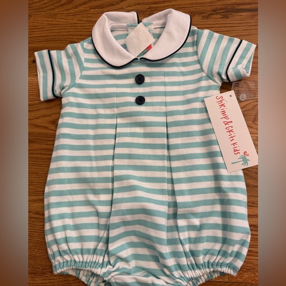 Shrimp & Grits Kids Baby Bubble Romper size 6 months NWT - Picture 7 of 7